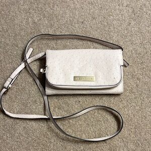 Liz Claiborne Cream Crossbody Bag with Adustable Strap